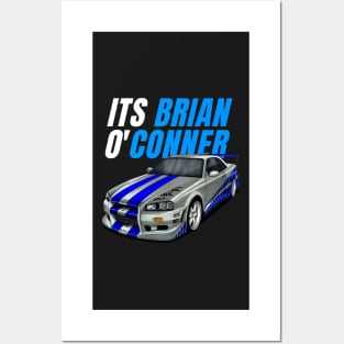 It's Brian o'Conner { fast and furious Paul walker's Skyline } Posters and Art